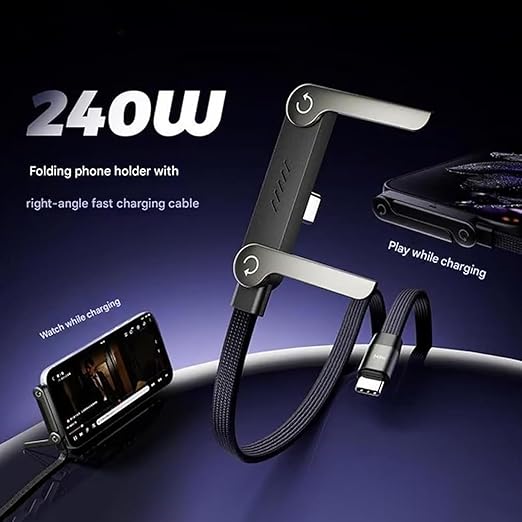 240W 2-in-1 C to C Cable with Phone Stand