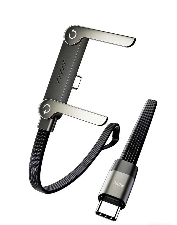 240W 2-in-1 C to C Cable with Phone Stand