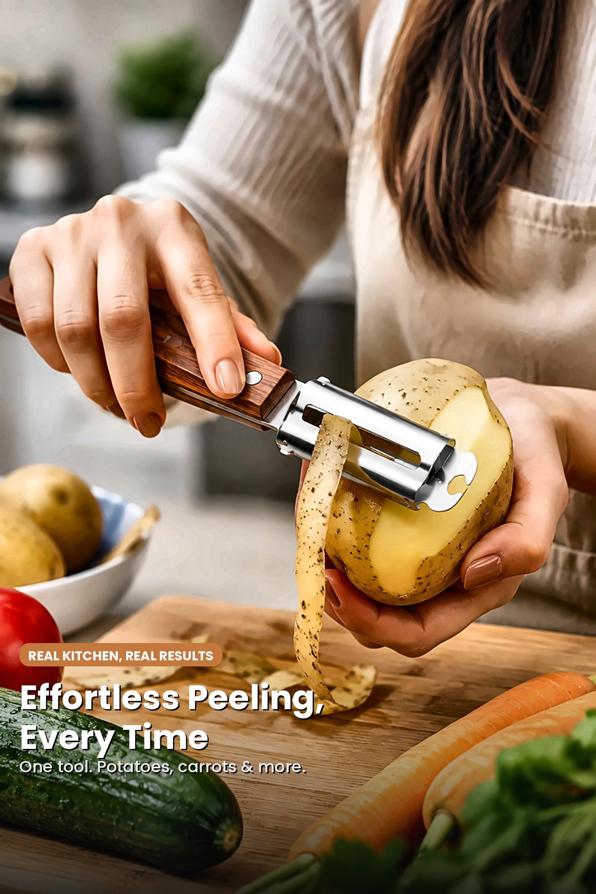 Multifunctional Vegetable & Fruit Peeler – Effortless Peeling with Comfort Grip
