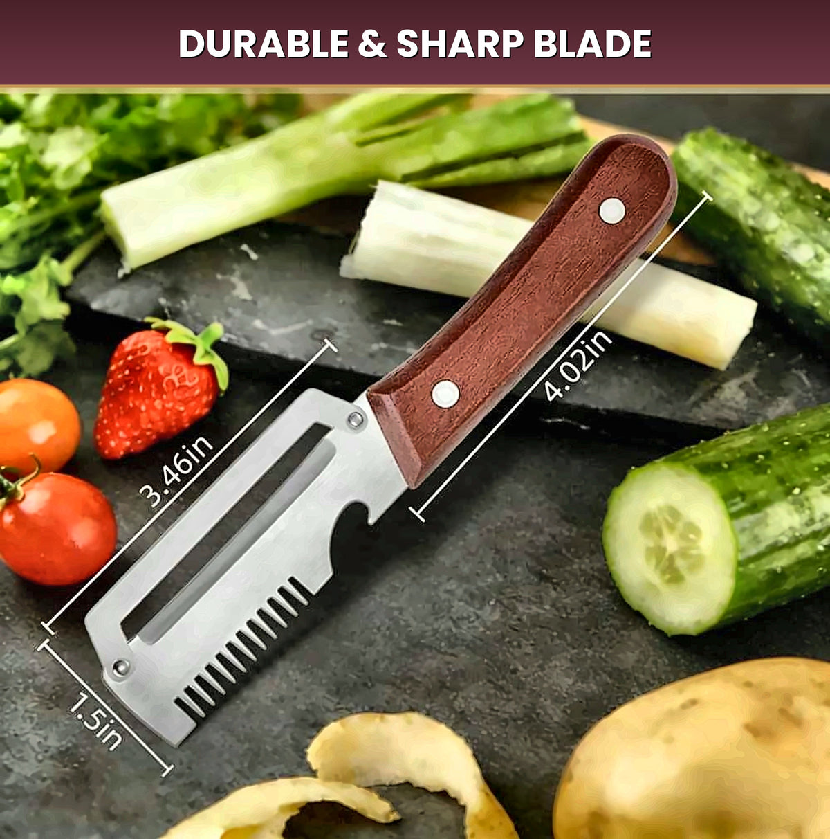 Multifunctional Vegetable & Fruit Peeler – Effortless Peeling with Comfort Grip