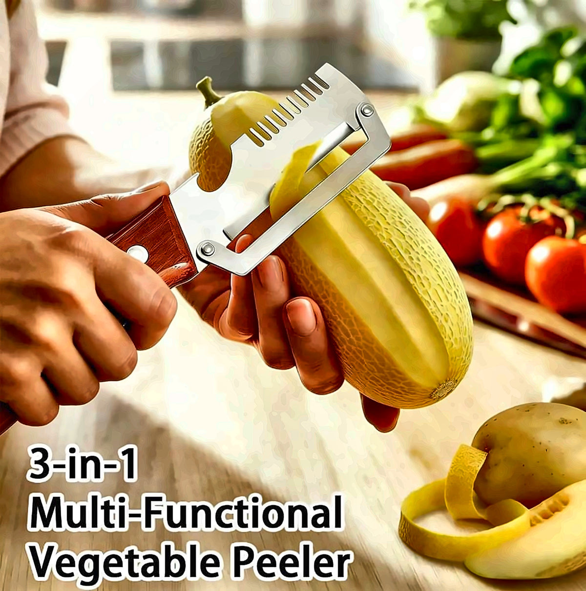 Multifunctional Vegetable & Fruit Peeler – Effortless Peeling with Comfort Grip